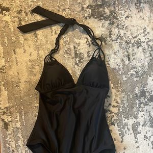 Shore Collection by Captiva Bikini Village Exclusive Black One Piece Small